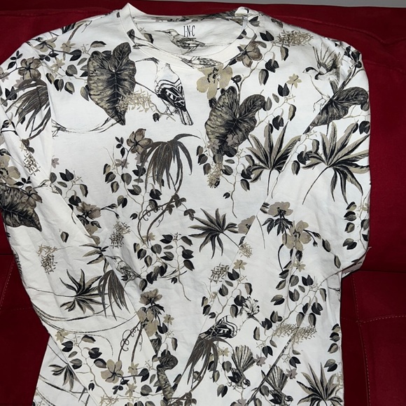 Mens INC FLORAL L/S shirt - Picture 3 of 6